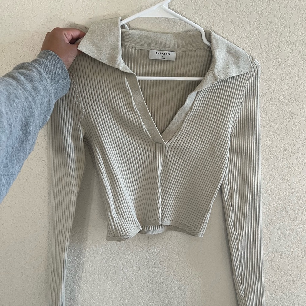 Babaton cropped long sleeve
